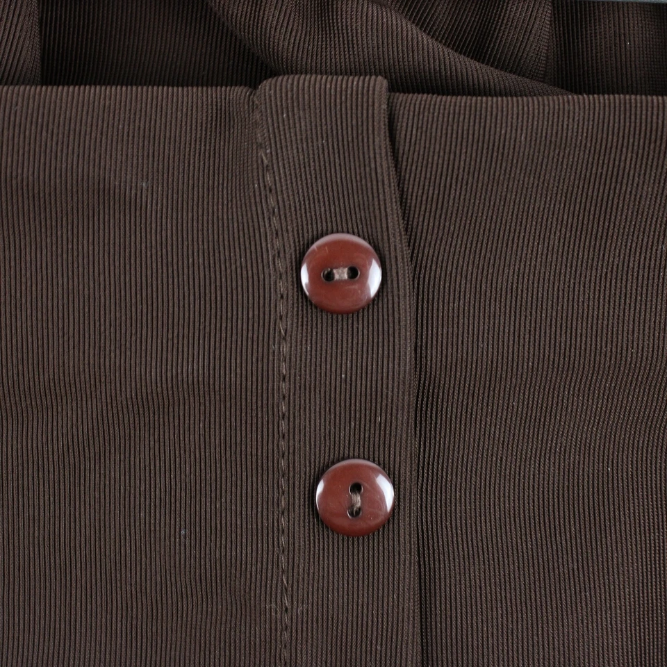 Maxi falda para mujer Claudia Richard marrón oscuro talla mediana Foto 3 de 4