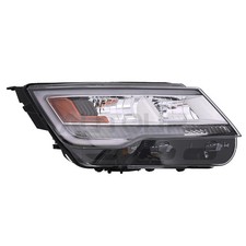 Headlight Assembly Halogen Right For 2016-2019 Ford Explorer Chrome w/ LED DRL