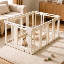 Indoor Dog Playpen Clear Acrylic 10 2 Panels Modular Fence for Puppies Small Dog
