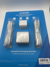 Anker 70W/30W Wall Charger Bundle Foldable Plugs 2 6ft USB C-C Cables