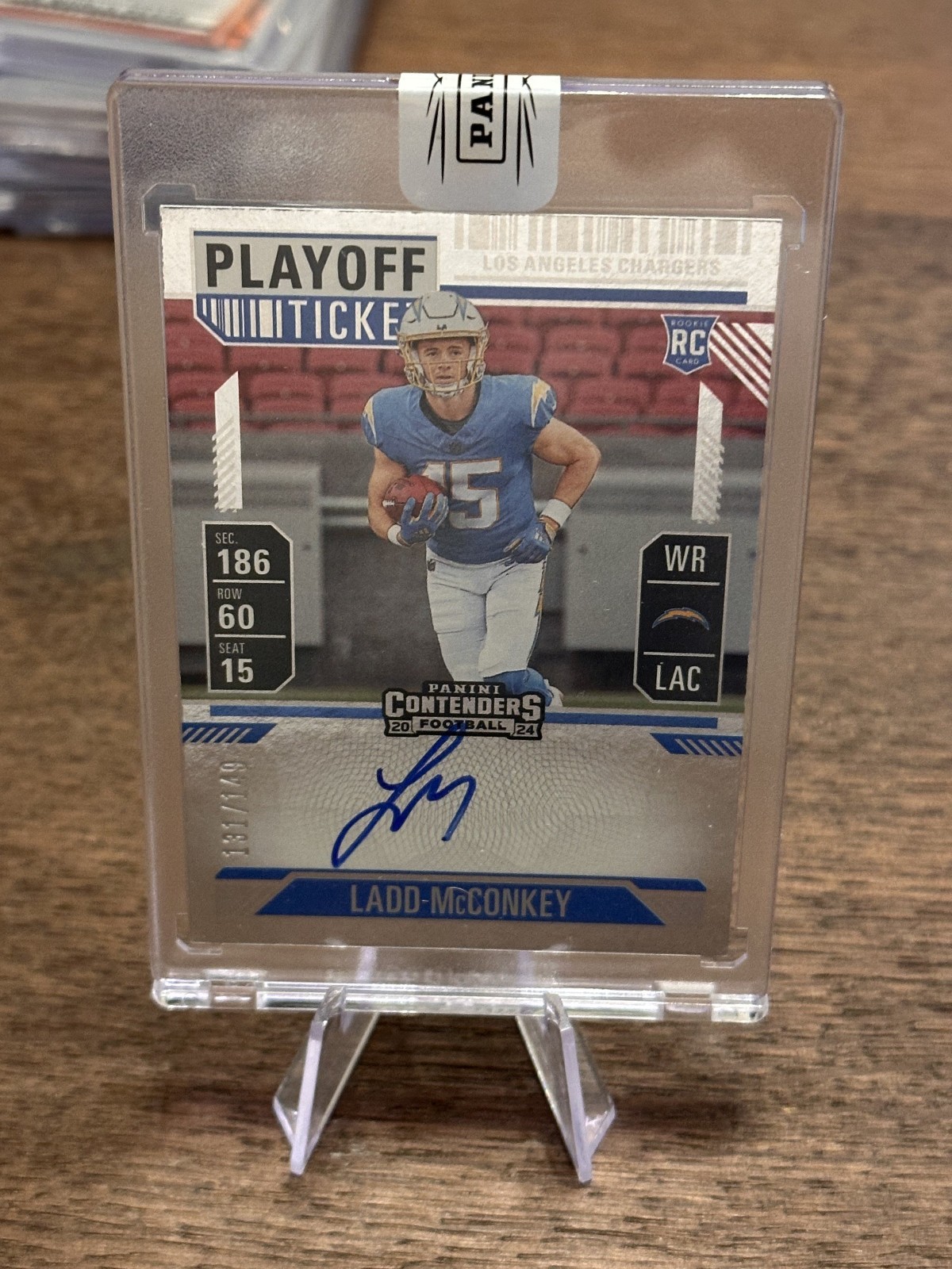 2024 Panini Contenders Ladd McConkey #110 Rookie Ticket RPS Auto Playoff /149 🔥