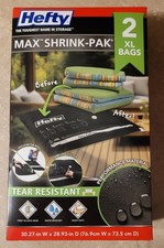 Hefty Max Shrink-Pak 2 XL Extra Large Bags Tear Resistant- Great For Storage