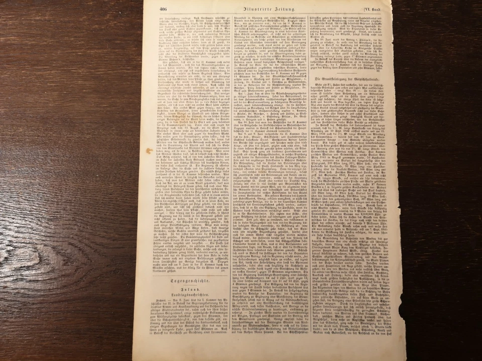 RK 1846 a Zeitungsdruck 406  Göltzschtalbrücke Netzschkau Grundsteinlegung - Bild 3 von 3