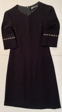 Versace Italy Black Studded 3/4 Sleeve Mini Cocktail Dress 38 NWT Authentic 4 US