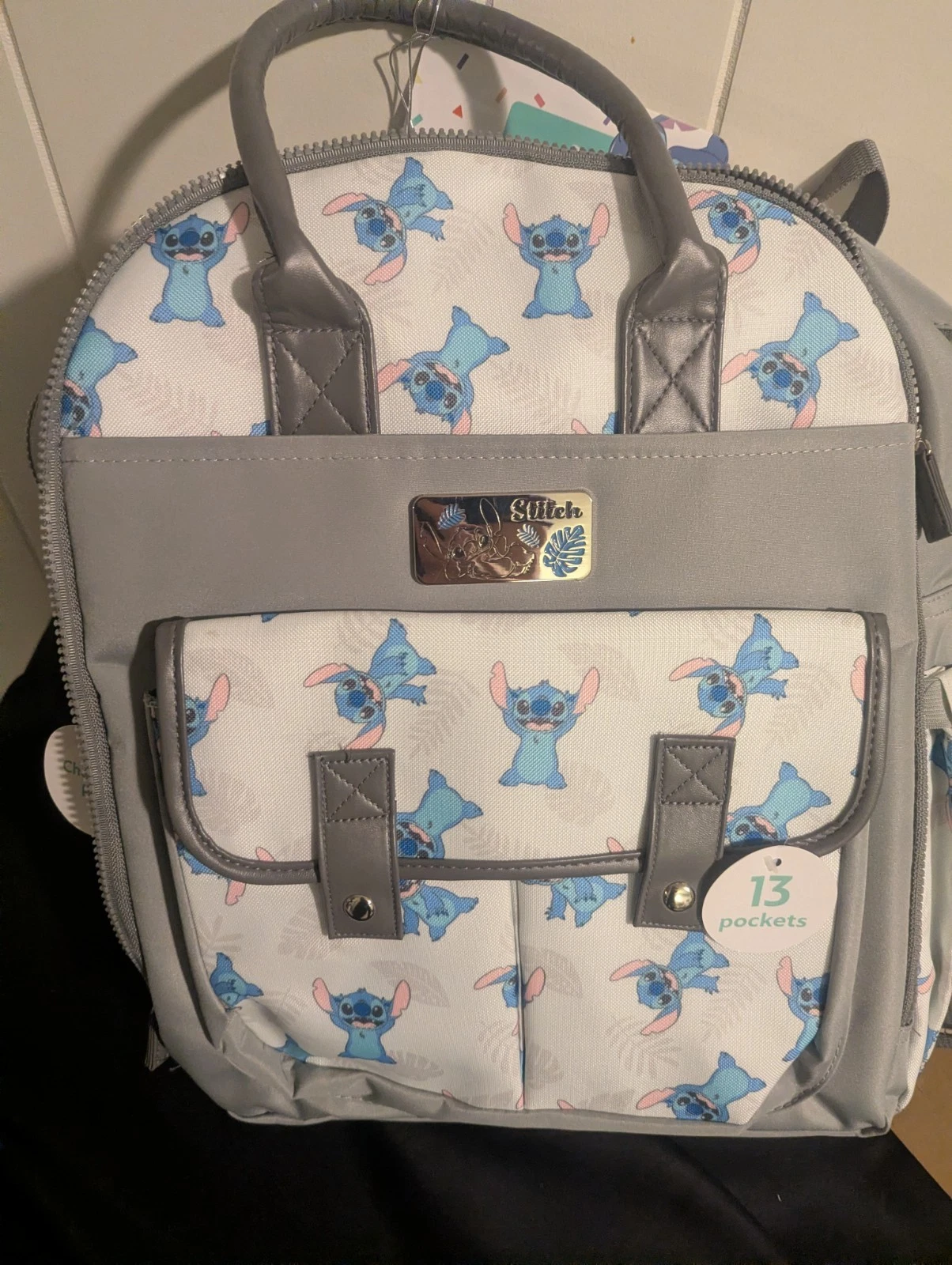 Disney Stitch Diaper Bag Baby Backpack with Changing Pad