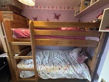 Solid Pine Bunk Beds with Mattresses. Can be Taken Apart . Buyer To Dismantle.