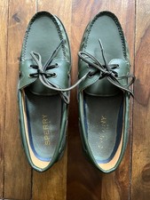 Sperry Top-Sider Men's Authentic Original A/O 2-Eye Boat Shoes Olive 9M