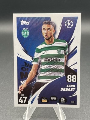 Zeno Debast Wildcard Man of the Match Attax 2025/2026 Topps 25/26 Sporting # 333