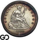 1860 Seated Liberty Quarter *Stunning Condition* Sharp Album Toned Gem BU++