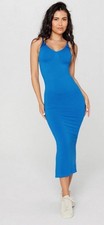 Fabletics + Yitty Smooth As Hell Shaping Maxi Dress/Slip | New | Blue | XS
