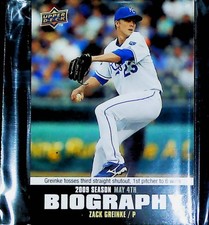 2010 Upper Deck Season Biography Kansas City Royals Zack Grienke 2 Card Team Set