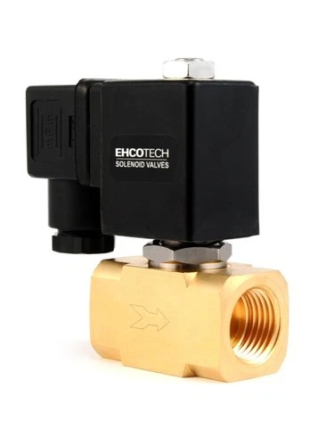 EHCOTECH 1/2"12VDC Electric Aux Fuel Tank Valve for Trucks Gasoline Diesel 12 Volt DC