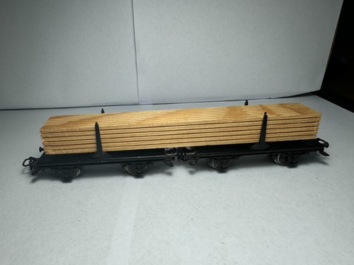 Märklin H0 4665 carrello in legno lungo carrello con sgabello girevole carico... - Foto 2 di 8