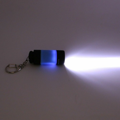 1pc Mini USB Rechargeable Torch LED Light Flashlight Lamp Pocket Keychain Torch - Foto 12 di 20