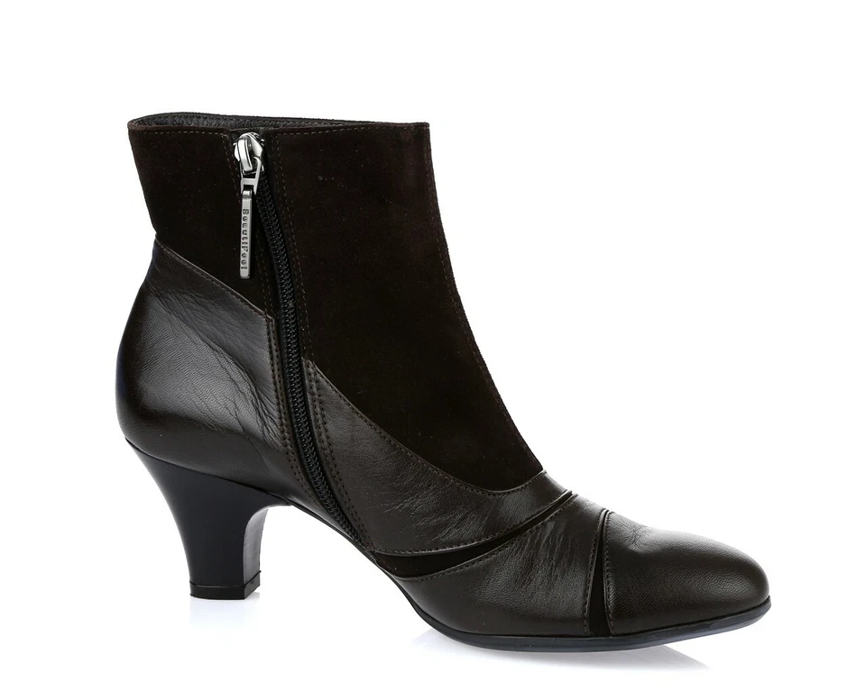 Botas clásicas al tobillo de cuero marrón oscuro BEAUTIFEEL KACY para mujer talla 38 Foto 4 de 4