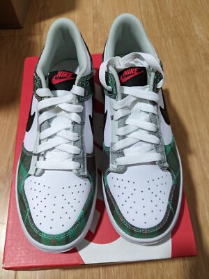 Nike Dunk Low Tartan Plaid GS 5Y/6.5W DV8919-100 Brand New Clean