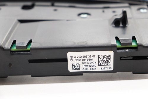 2015 - 2017 MERCEDES S550 W222 FRONT DASH HVAC A/C SWITCH PANEL OEM A2229063602 - Picture 11 of 12
