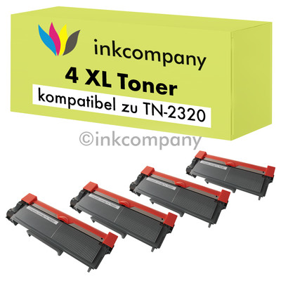 4x XXL TONER kompatibel zu Brother TN2320 DCP-L2500D L2520DW L2540DN L2560DW MFC