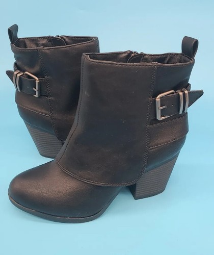 American Eagle Boots Womens 6.5 Ankle Booties Black Faux Leather