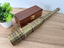 Telescopio marino nautico antico ottone massiccio marittimo pirata spyglass 18"