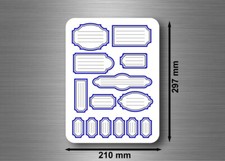 Sticker autocollant etiquette rangement bocaux confiture conserves feuille A4 r2