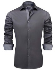 Mens Casual Long Sleeve Stretch Dress Shirt Wrinkle Free Button Down Shirts