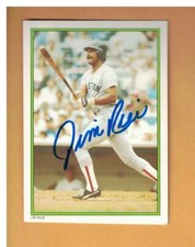 Jim Rice AUTOGRAPHED 1986 TOPPS GLOSSY A.S. BASEBALL CARD SIGNED BOSTON RED SOX