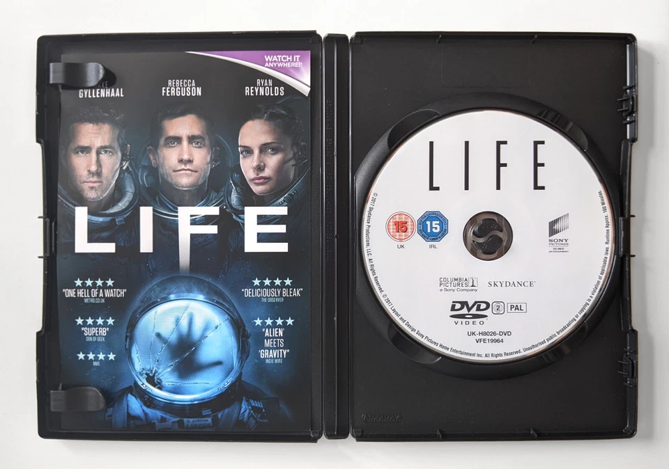 Life DVD (2017) region 2 PAL Jake Gyllenhaal Rebecca Ferguson Ryan Reynolds - Image 3 of 4