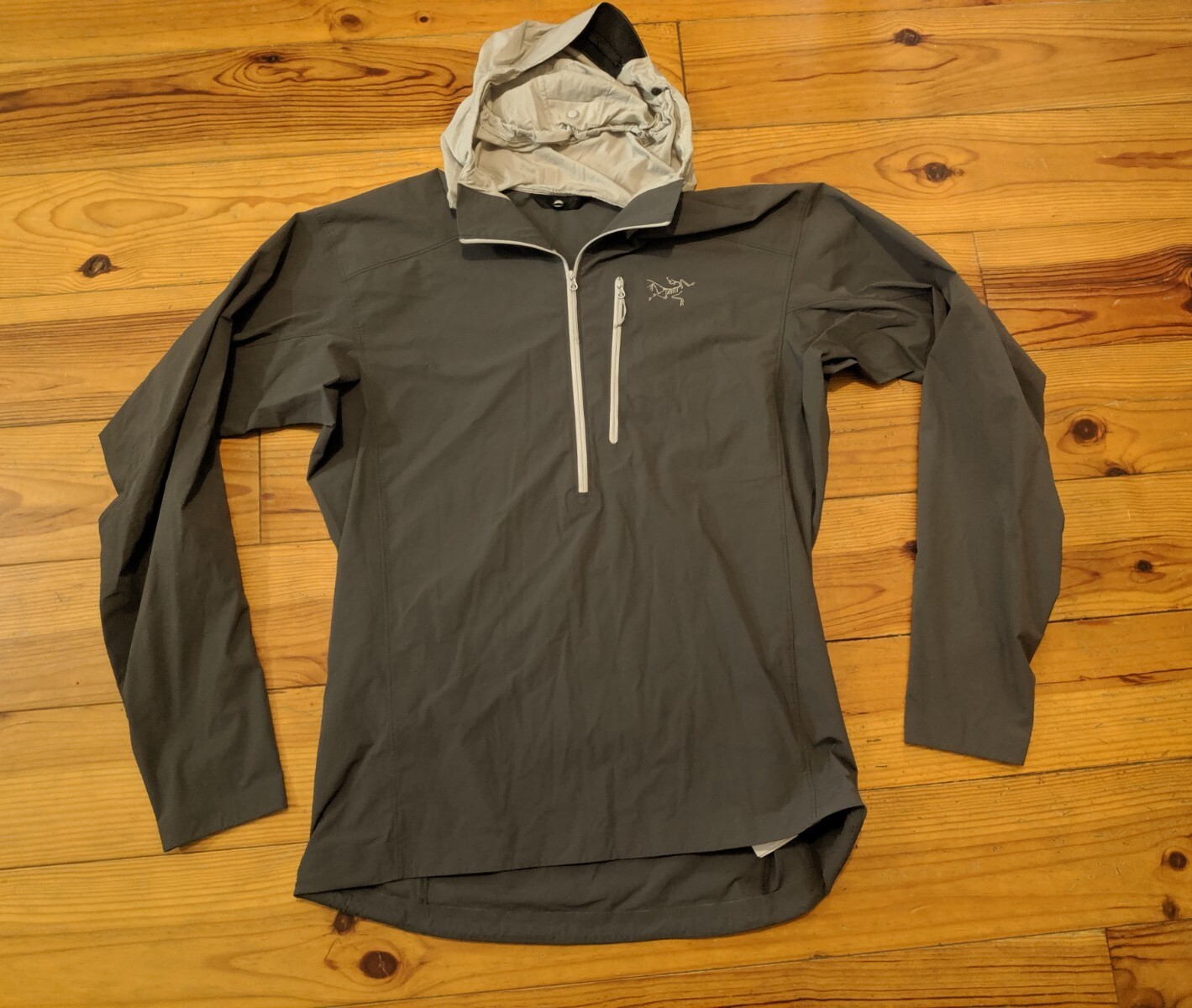 ARC'TERYX GIACCA TOP ARCTERYX UOMO GRIGIA 1 2 ZIP PULL OVER SHELL OTTIMA TAGLIA S M