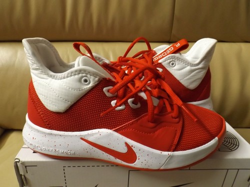 paul george shoes red and white