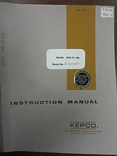 Kepco Model OPS 75-8M Operational Power Supplies Instruction Manual 