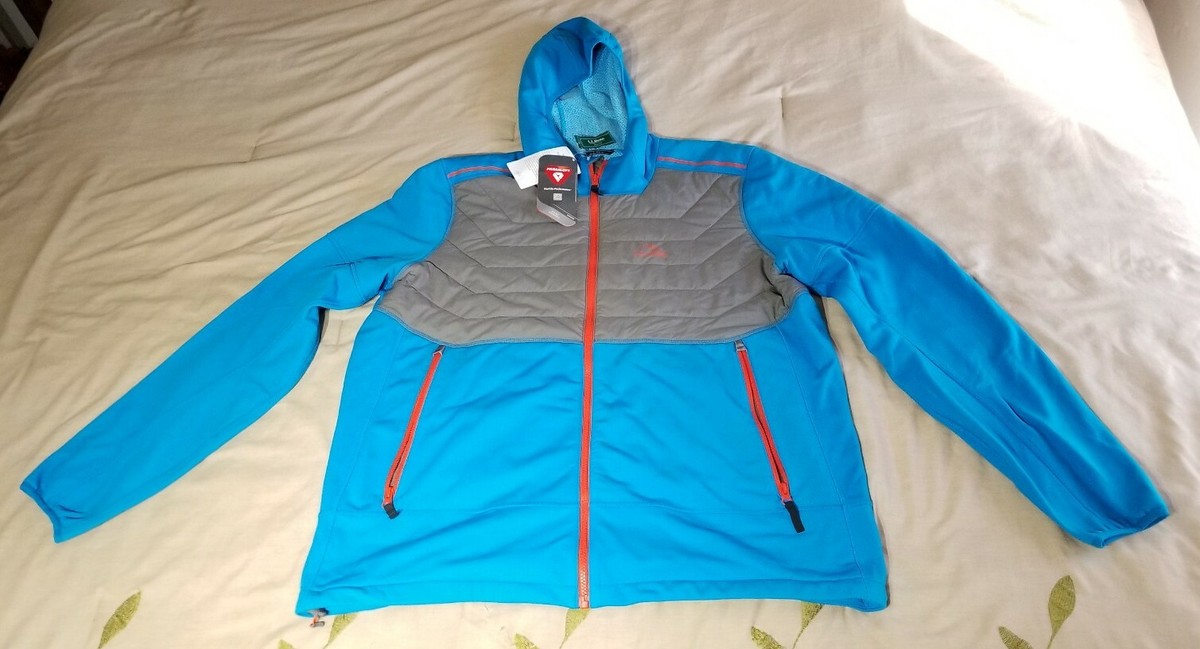 Sold Out LL Bean North Col Hybrid Blue / Grey Hooded Men 