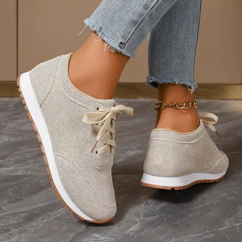 Damen-Schnürschuhe Freizeit atmungsaktiv Mode Sport Fitness Laufschuhe Gehen - Bild 7 von 14