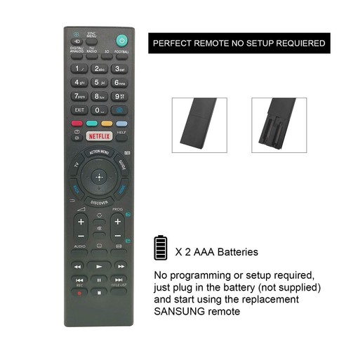 Nouveau Remplacement de Télécommande avec Le Bouton Netflix pour Sony Bravia ... - Picture 4 of 5