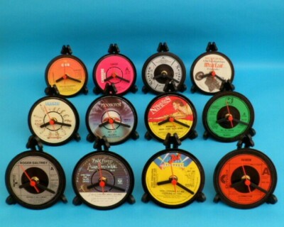 Vinyl Record DESK CLOCKS All Hard Rock / Heavy Metal Bands Groups Artists 4''