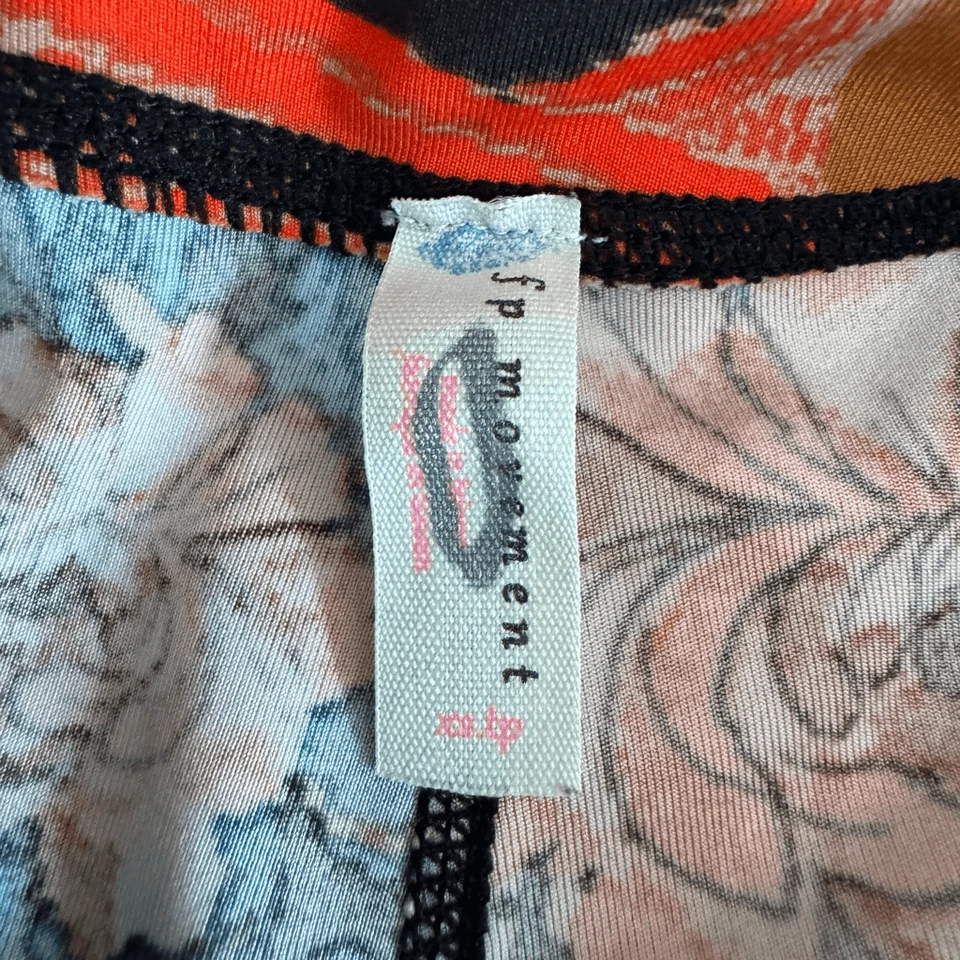 Free People Movement Multicolor floral Elastic Waist Jeggings Leggings Size XS - Image 3 of 4