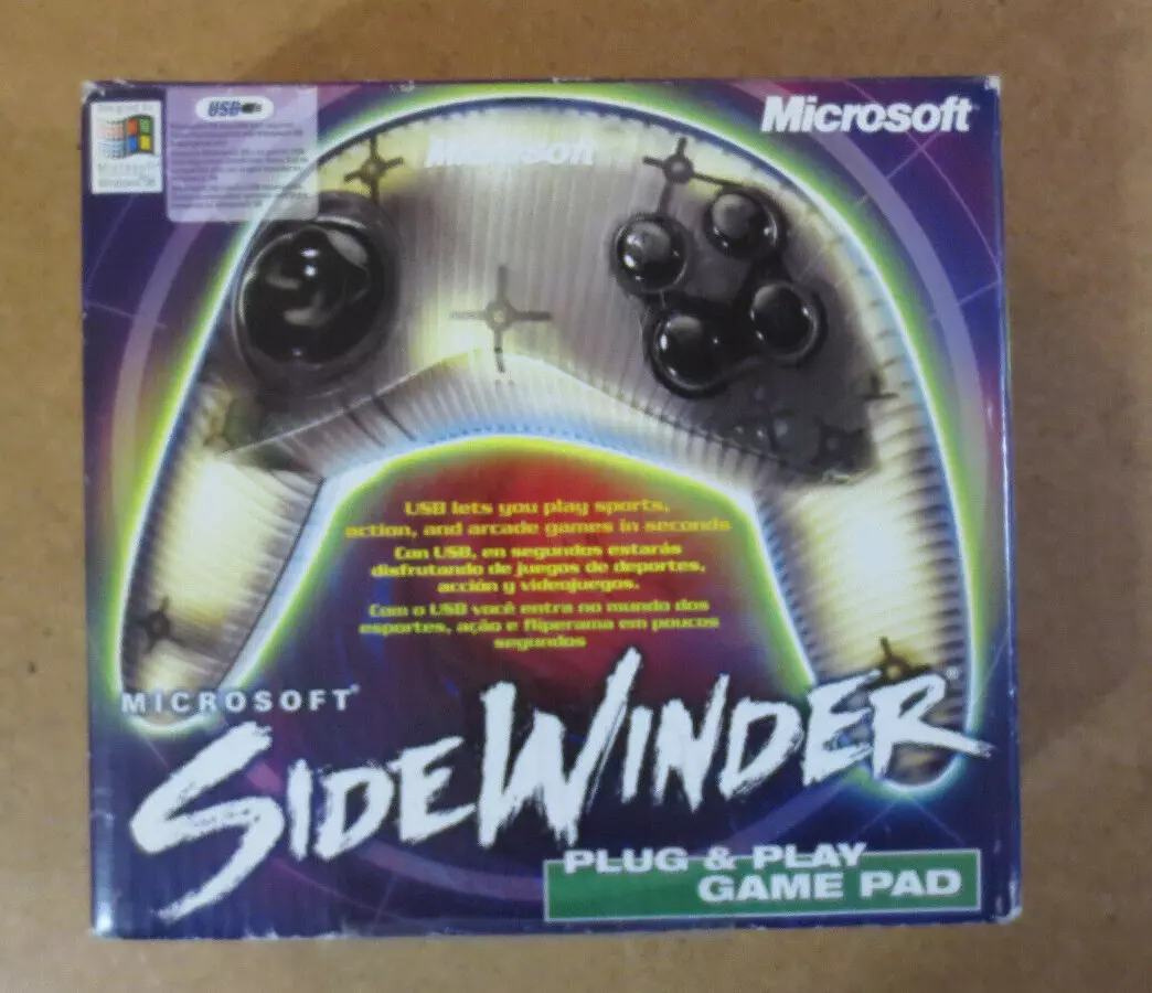 Vintage 1999 Microsoft SideWinder Plug & Play Game Pad USB Controller,Old  School