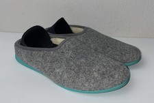 Mahabis Classic Women's Faux Fur Lined Slippers Size US 8 / EU 39 Gray Aqua Sole
