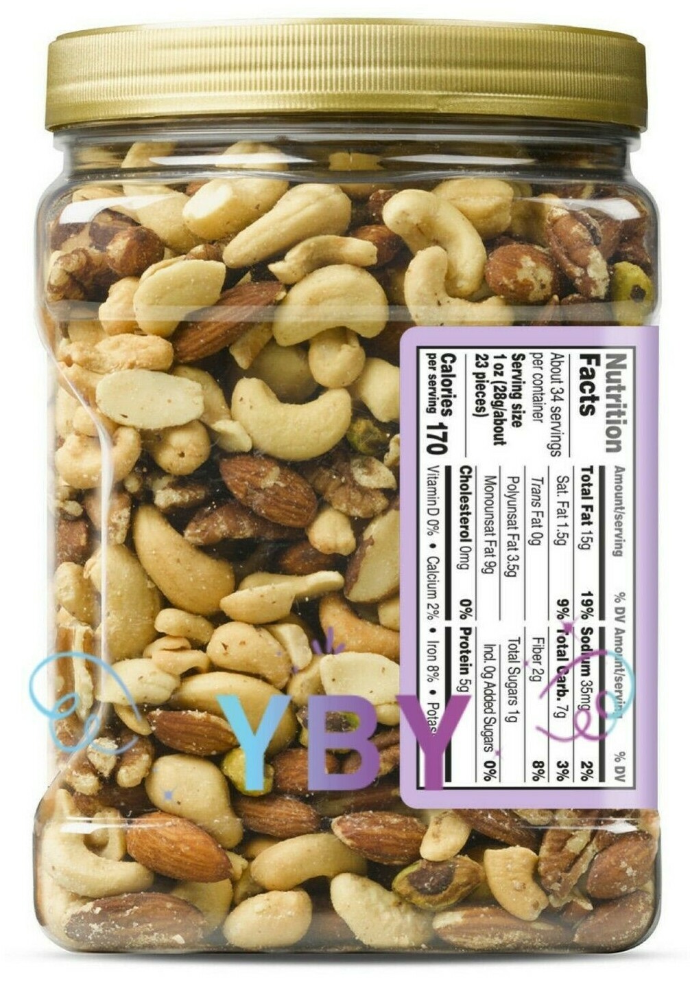2 Packs Member's Mark Lightly Salted Deluxe Mixed Nuts 34 OZ Each Pack ...
