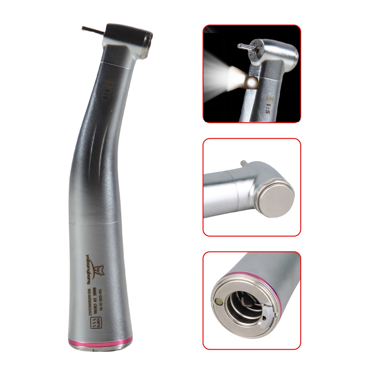 Dental Winkelstück Mit LED Dental 1:1 LED Fiber Optic Low Speed Handstück Winkelstück NSK Style Hand Mikroskop