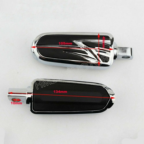 Chrome Motorcycle Foot Pegs Rest for Harley-Davidson Touring Dyna Softail Vrod - Picture 2 of 5