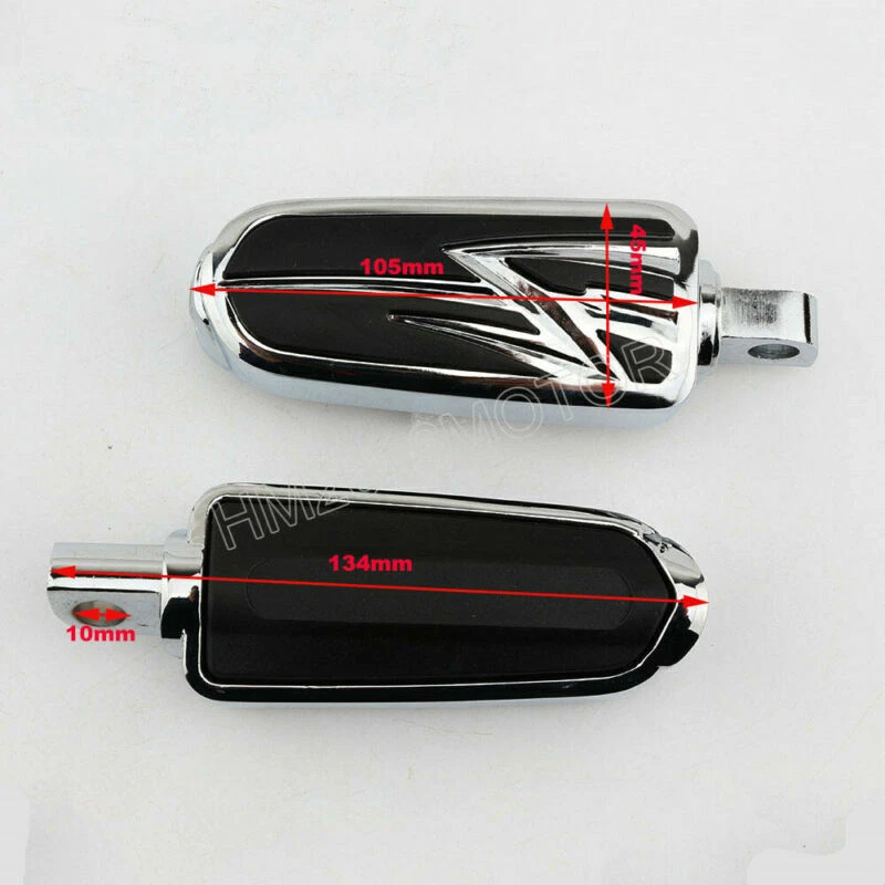 Reposapiés cromados para motocicleta Harley-Davidson Touring Dyna Softail Vrod Foto 2 de 4