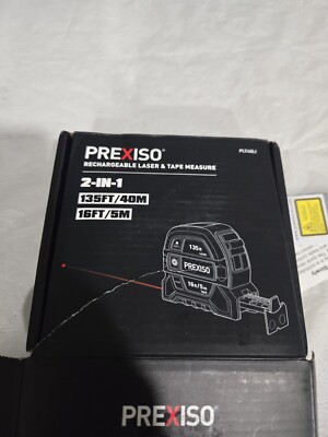 Prexiso Rechargeable Laser & Tape Measure 2-N-1