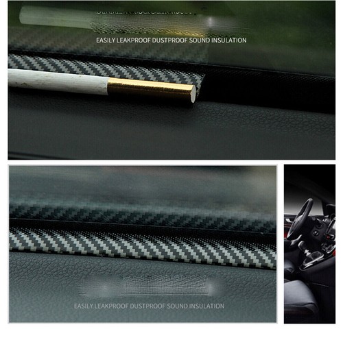 Carbon Fiber Rubber Car Dashboard Windshield Gap Sealing Strip Auto Accessories - Picture 14 of 15
