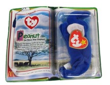 TY Teenie Beanie Baby Peanut the Elephant  Rare/Retired 1993 Royal Blue -SEALED