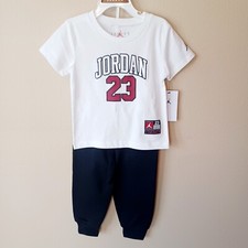 Air Jordan Jumpman Nike Baby Boys T-Shirt  Jogger Pants Set 24M-Black-White