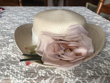 Vtg. Womens Designer Hat by Sylvia NY St. Louis- Easter, Summer