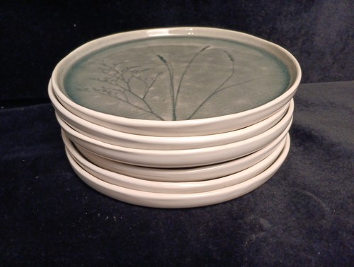 6 piatti insalata pranzo Karaca Roe Fleurs ceramica 8" sotto smalto bellissimo pazzo - Foto 7 di 7