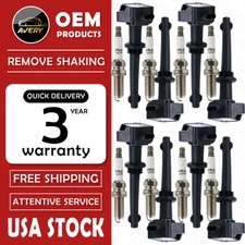 ✅ OEM 8 Ignition Coil + Spark plug for Land Rover Range Rover Jaguar XJ XF UF618