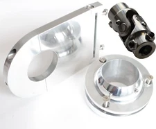 Aftermarket Street Rod 4-1/2" Steering Column Drop Floor Mount & U Joint